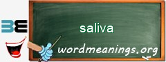 WordMeaning blackboard for saliva